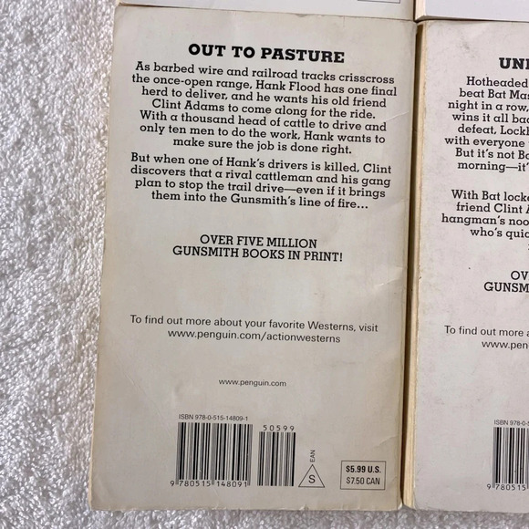 Vintage The Gunsmith All Action Western Romance Novel x4 - Picture 10 of 14